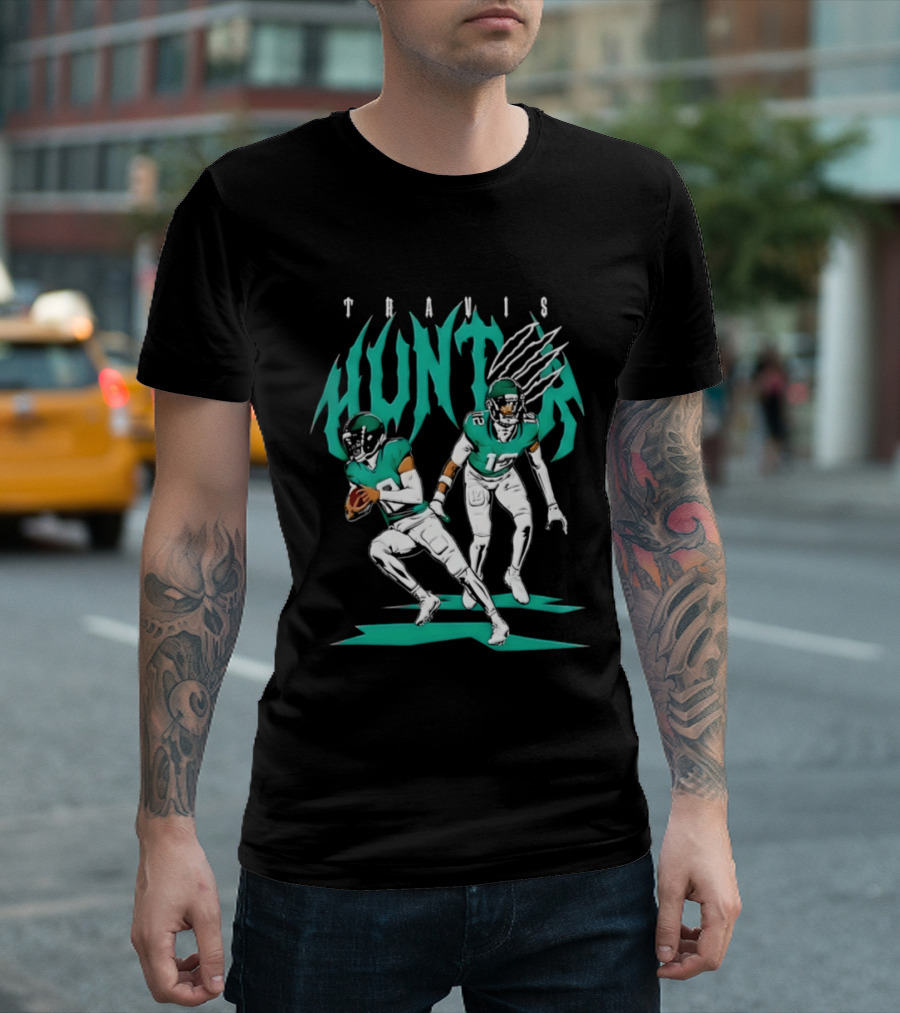 Travis Hunter Jacksonville Jaguars Hunter Two Way Football Player Duo T-Shirt