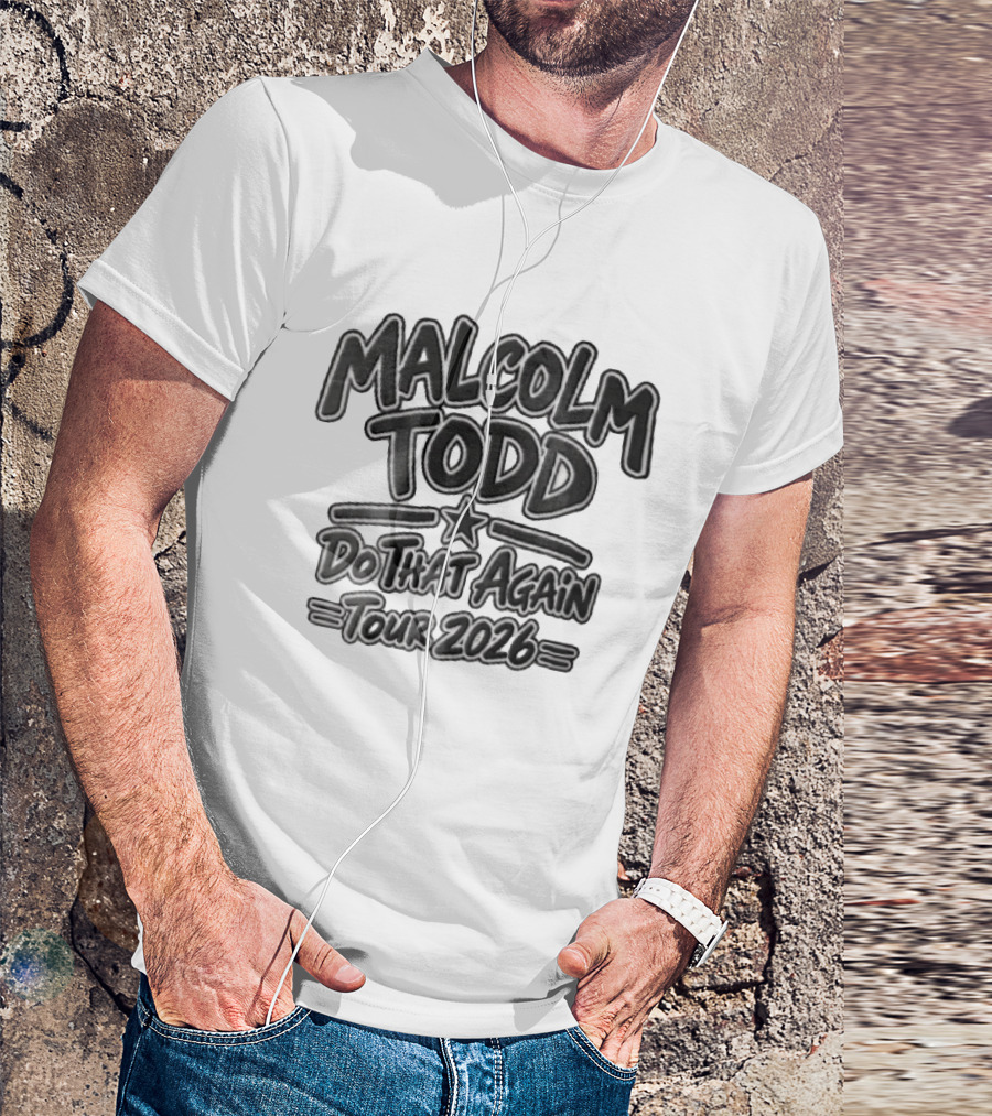 Malcolm Todd Do That Again Tour 2026 Star Frame Horizontal Lines T-Shirt