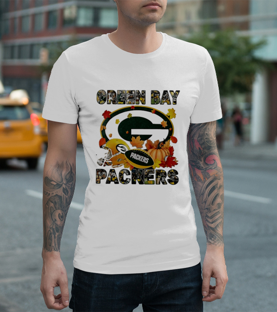 Green Bay Packers Football Fall Pumpkin Autumn 2026 Halloween T-Shirt