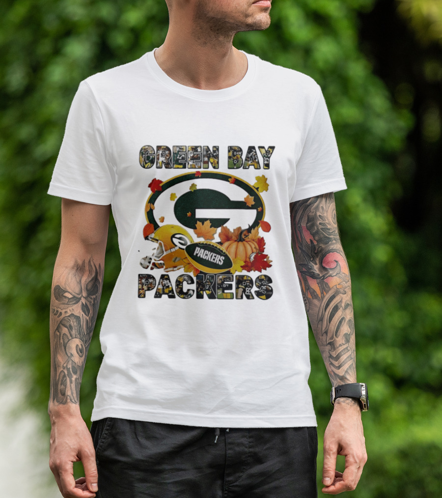 Green Bay Packers Football Fall Pumpkin Autumn 2026 Halloween T-Shirt