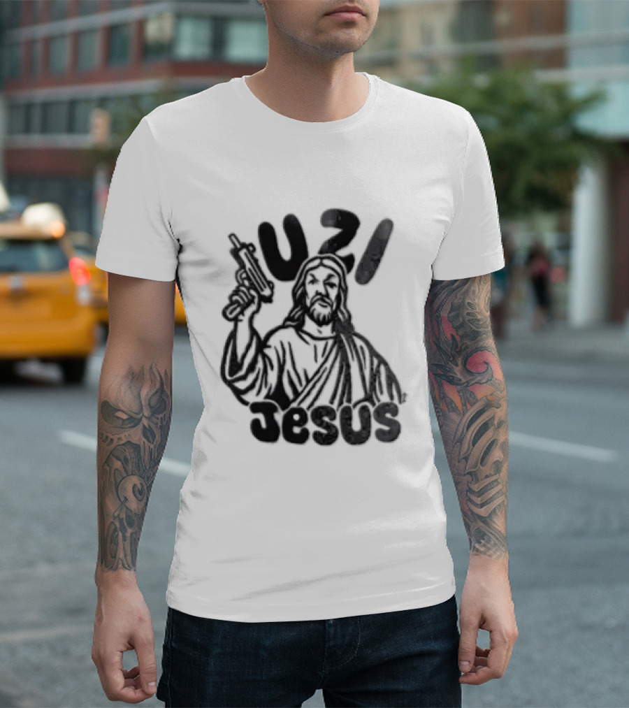Uzi Jesus Iconic Urban Style Trend T-Shirt