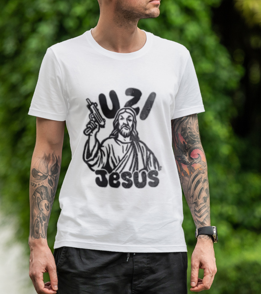Uzi Jesus Iconic Urban Style Trend T-Shirt