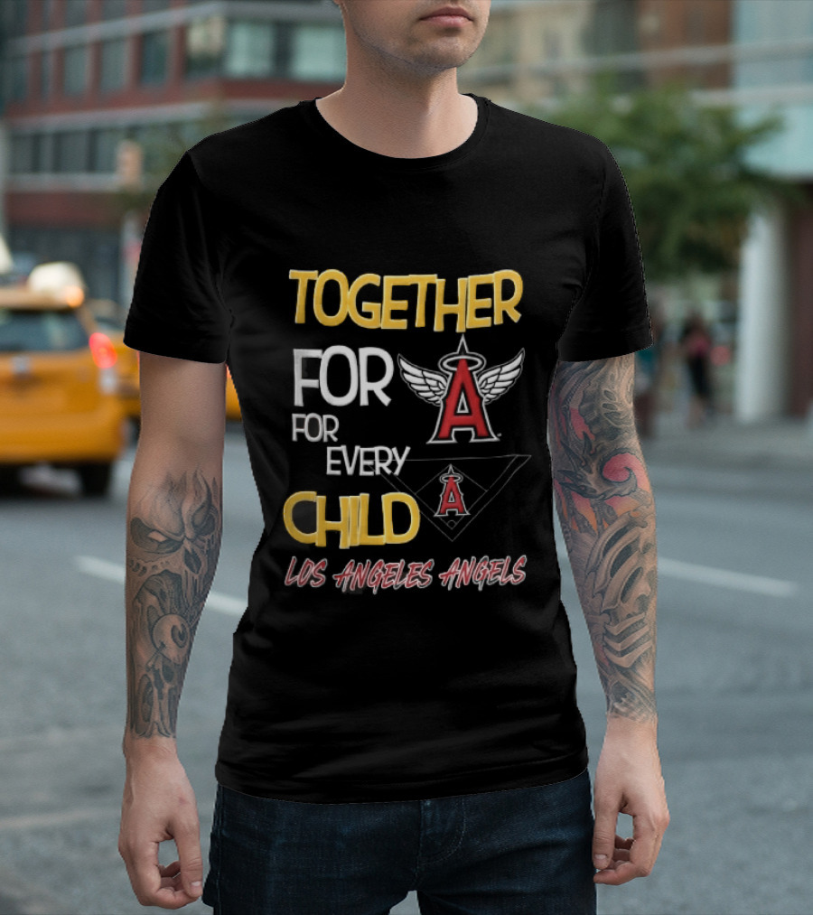 Los Angeles Angels Together For Every Child Winged Baseball Diamond T-Shirt