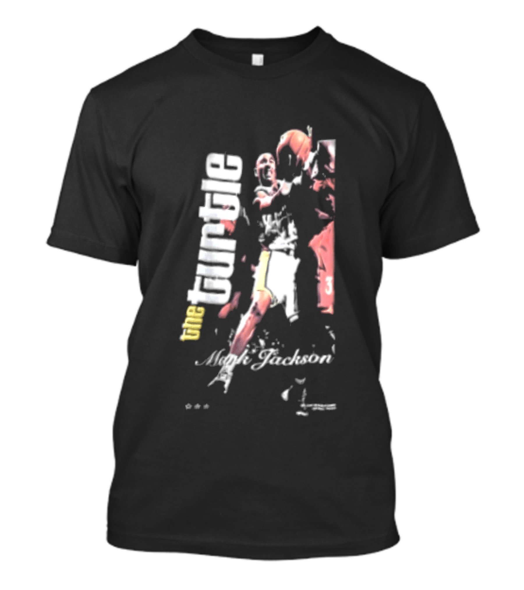 Mark Jackson The Turtle Basketball Slam Vintage Style Sports Action T-Shirt