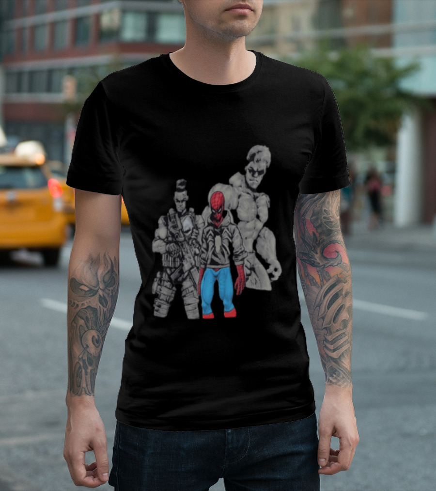 Spider Man The Punisher Hulk Brand New Day Heroes T-Shirt