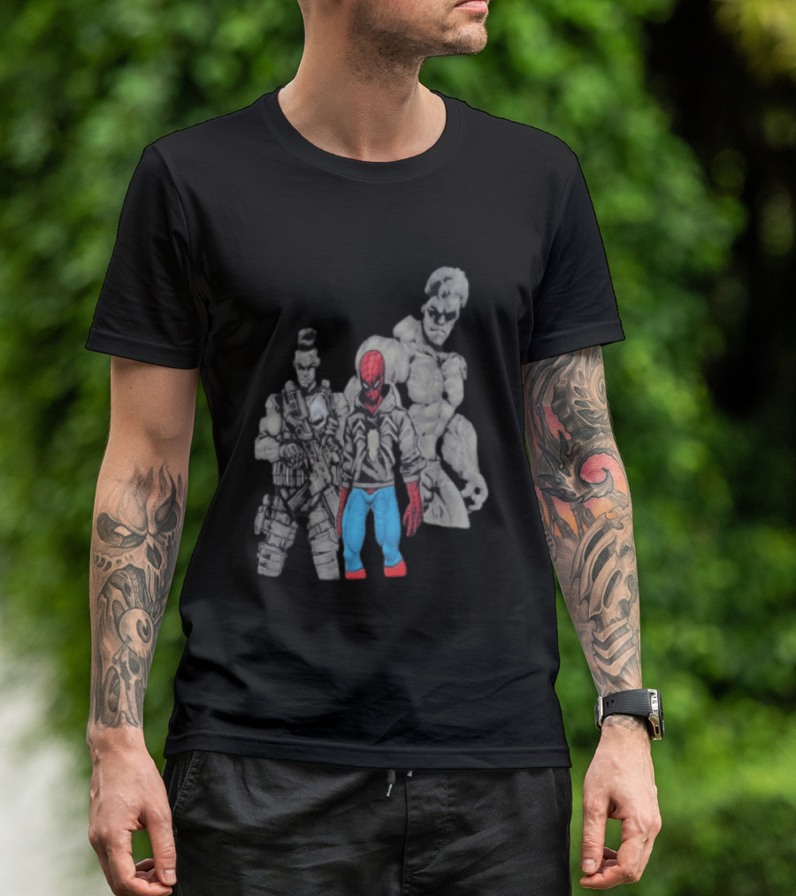 Spider Man The Punisher Hulk Brand New Day Heroes T-Shirt