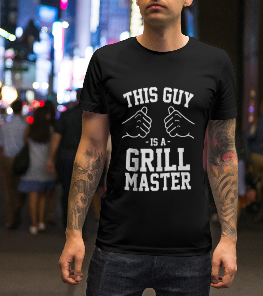 This Guy Is A Grill Master Thumbs Up BBQ Cookout Chef T-Shirt
