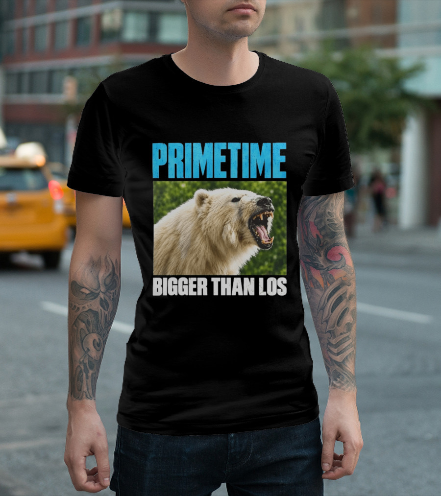 PRIMETIME Bigger Than Los Polar Bear Roaring T-Shirt