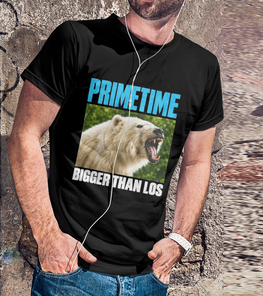 PRIMETIME Bigger Than Los Polar Bear Roaring T-Shirt
