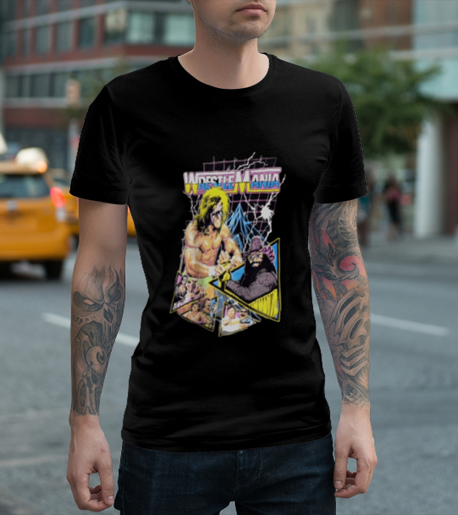 WWE Wrestlemania VI Ultimate Warrior Vs Macho Man Randy Savage Retro 1990s T-Shirt