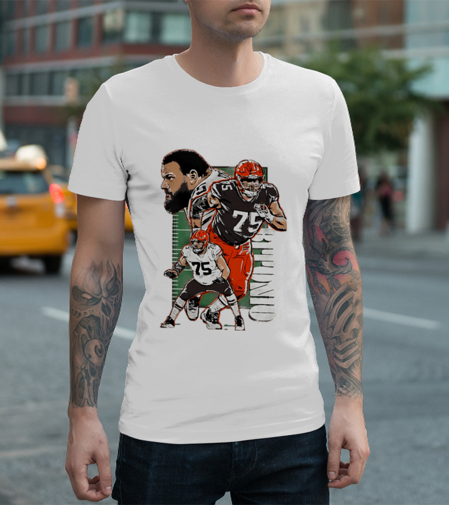 2025 Joel Bitonio Meet And Greet Browns Player Number 75 T-Shirt