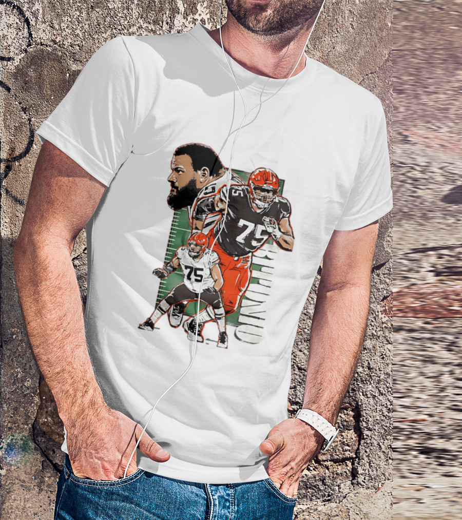 2025 Joel Bitonio Meet And Greet Browns Player Number 75 T-Shirt