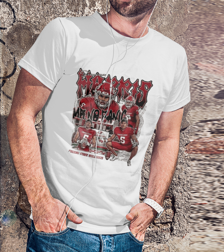 Simeon Harris Mr No Panic Fresno State Bulldogs Football Player Collage T-Shirt