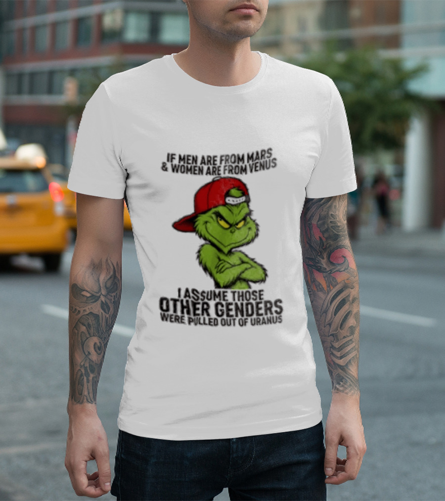 Grinch If Men Are From Mars Women Are From Venus Christmas T-Shirt