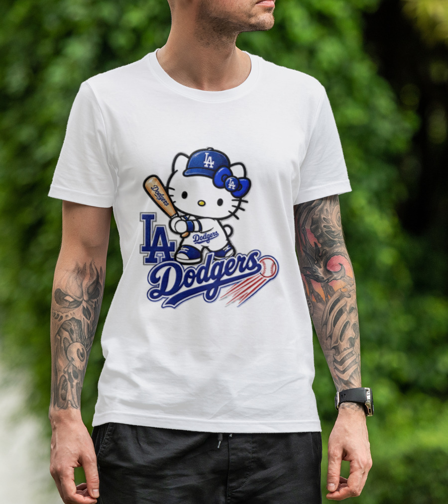 Hello Kitty Los Angeles Dodgers 2026 MLB Baseball Collaboration T-Shirt