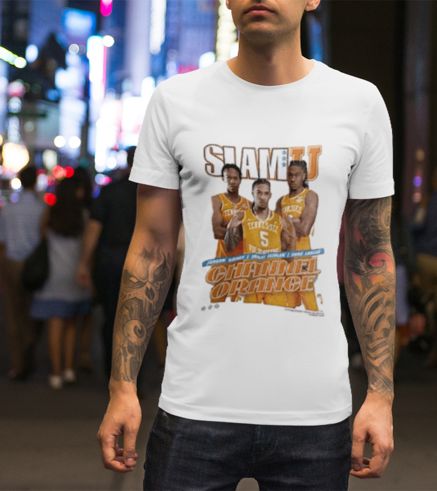 Slam University Tennessee Channel Orange Jordan Gainey Zakai Zeigler Chaz Lanier T-Shirt