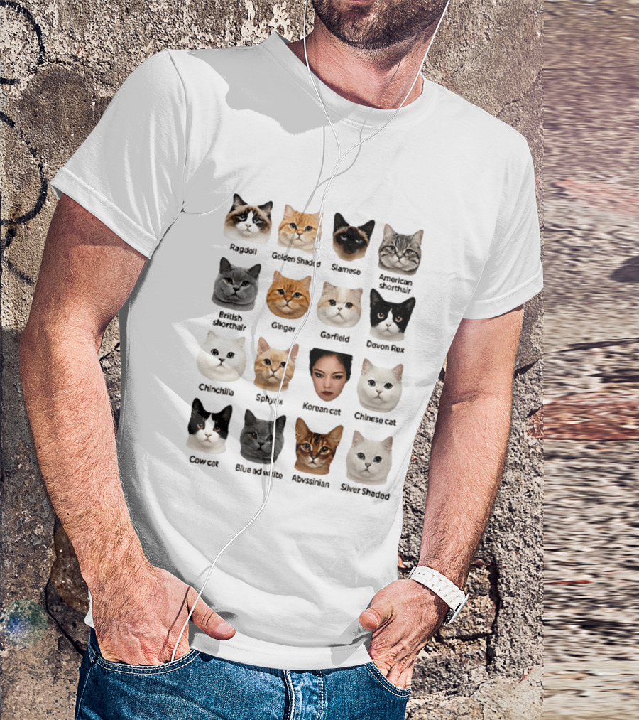 Kpop Cat Breed Chart Korean Cat Jennie Blackpink Meme T-Shirt