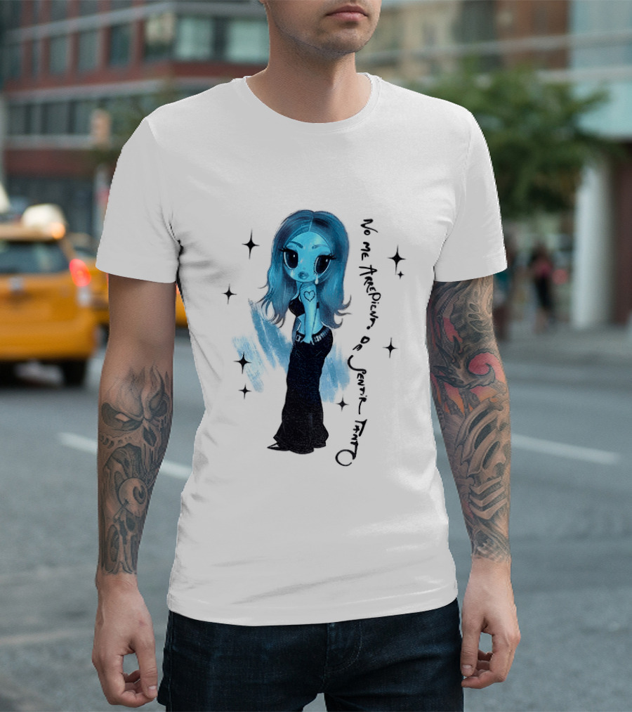 Karol G No Me Arrepiento De Sentir Tanto Blue Cartoon T-Shirt