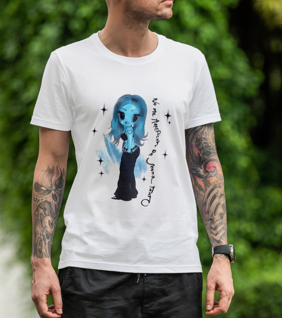 Karol G No Me Arrepiento De Sentir Tanto Blue Cartoon T-Shirt