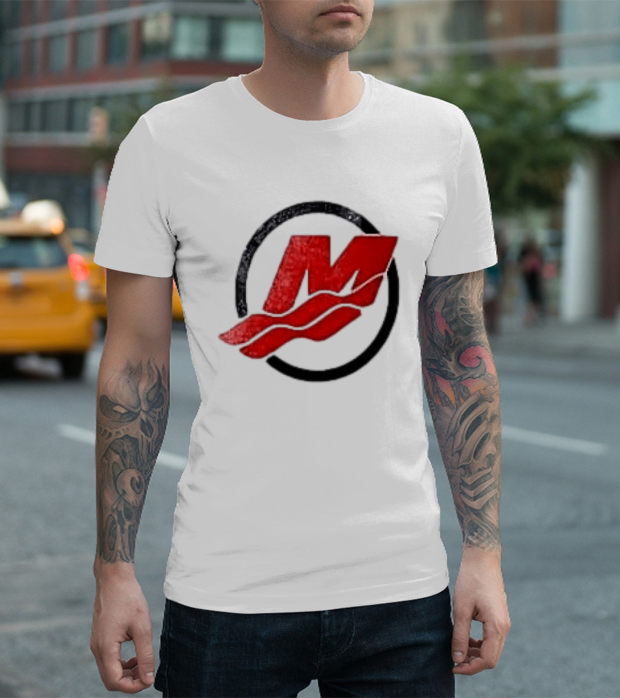 Motorsport Oversized Red M With Wave Racing T-Shirt