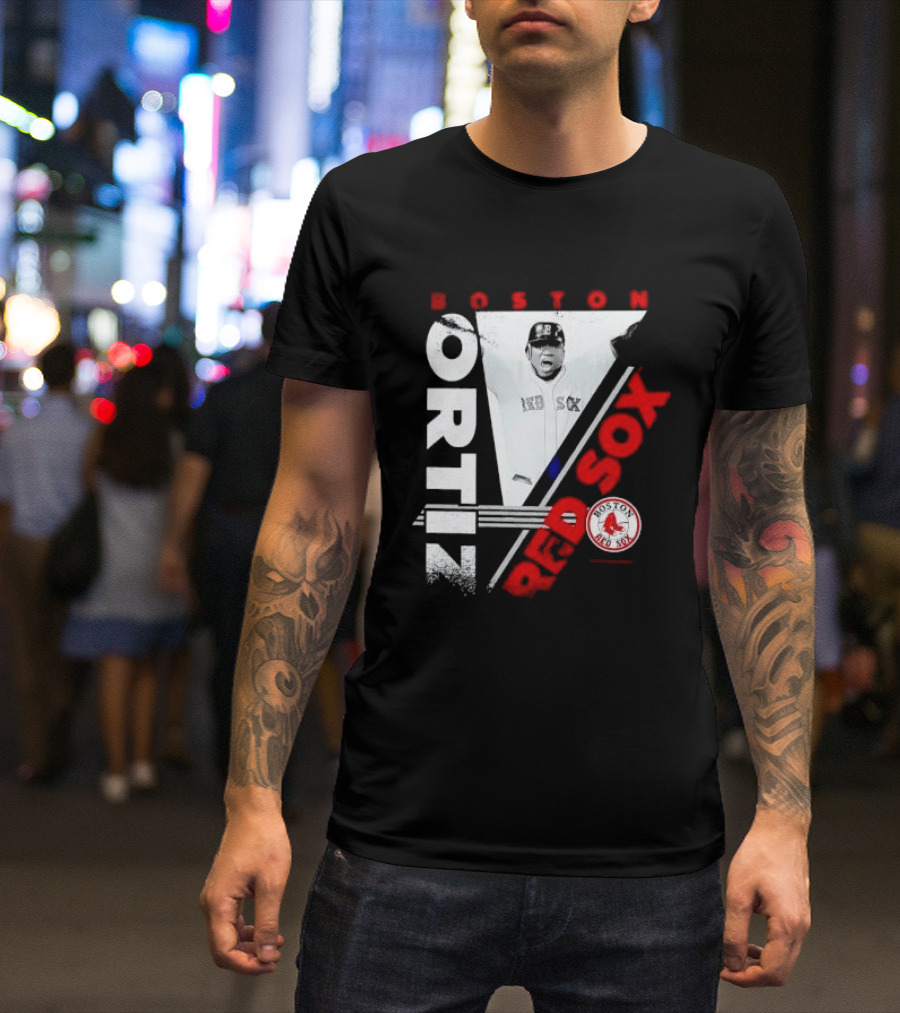 David Ortiz Boston Red Sox Celebrating T-Shirt