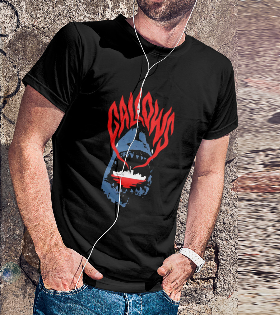 Gallows Shark With Ship Orchestra Of Wolves Collection T-Shirt