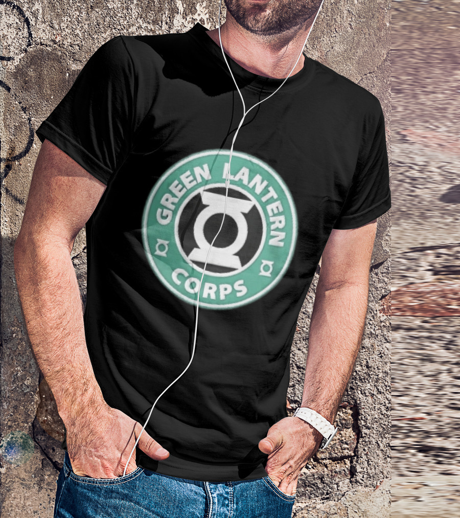 Green Lantern Corps Circular Coffee Power Ring T-Shirt