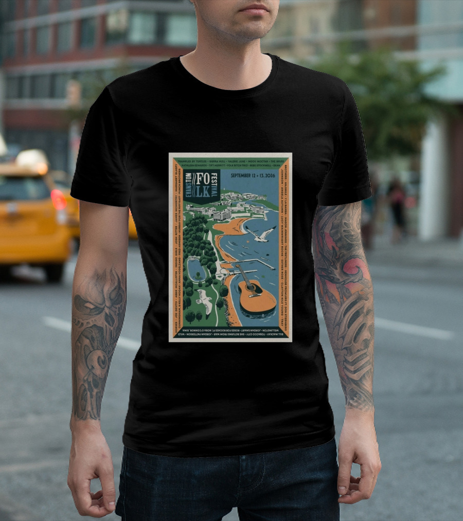 Evans Folk Festival 2026 Concert September 12 13 Trampled By Turtles Valerie June Folk Trio T-Shirt