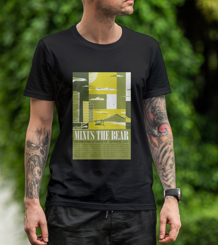 Minus The Bear Celebrating 20 Years Of Menos El Oso 2026 US Tour Dates T-Shirt
