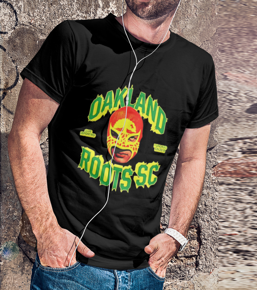 Oakland Roots SC Mucho Punk Máscara Luchador Club Deportivo Fundado En 2018 T-Shirt