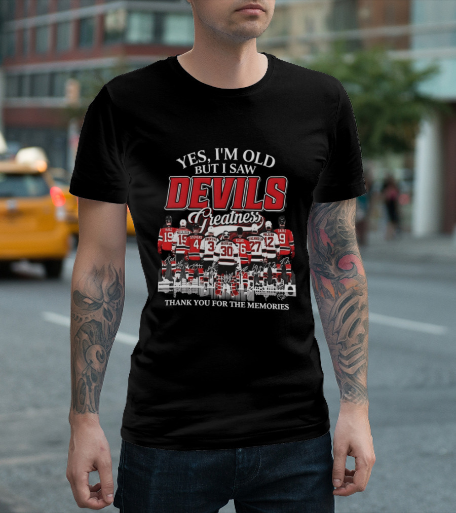 Yes I'm Old But I Saw Devils Legends Greatness Thank You For The Memories T-Shirt