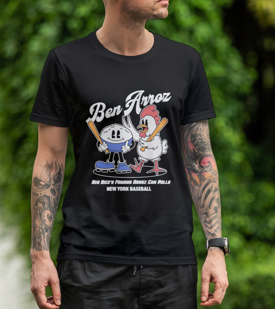 Ben Arroz New York Baseball Ben Rices Friends Arroz Con Pollo T-Shirt