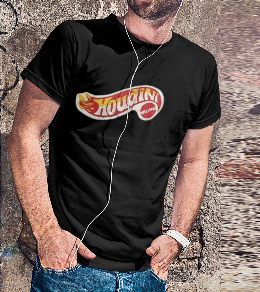 Melvins Houdini Red Yellow Flame Racing Toy Swoosh T-Shirt