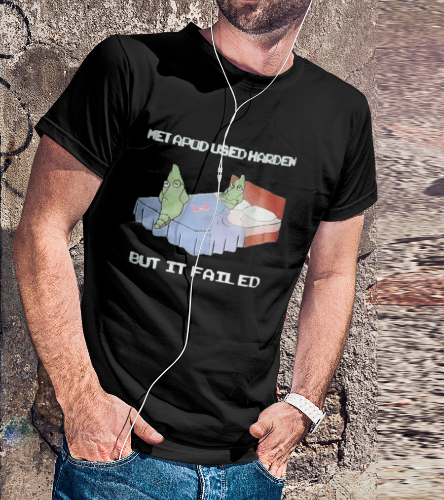 Metapod Used Harden But It Failed Cartoon Sad Characters In Bed T-Shirt