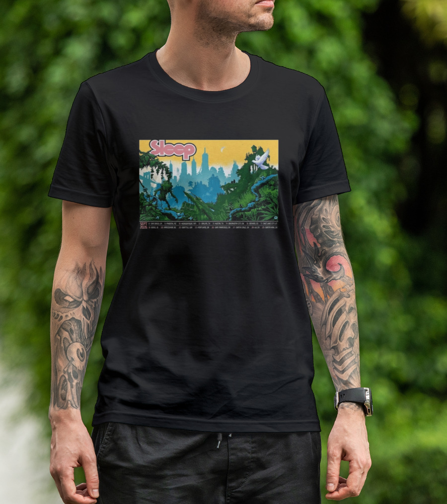 Sleep September 2026 Tour Dates Locations Skyline Jungle T-Shirt