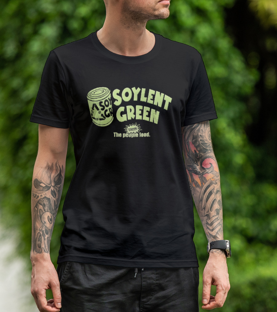 Soylent Green The People Food Tin Can Recycling Arrows T-Shirt