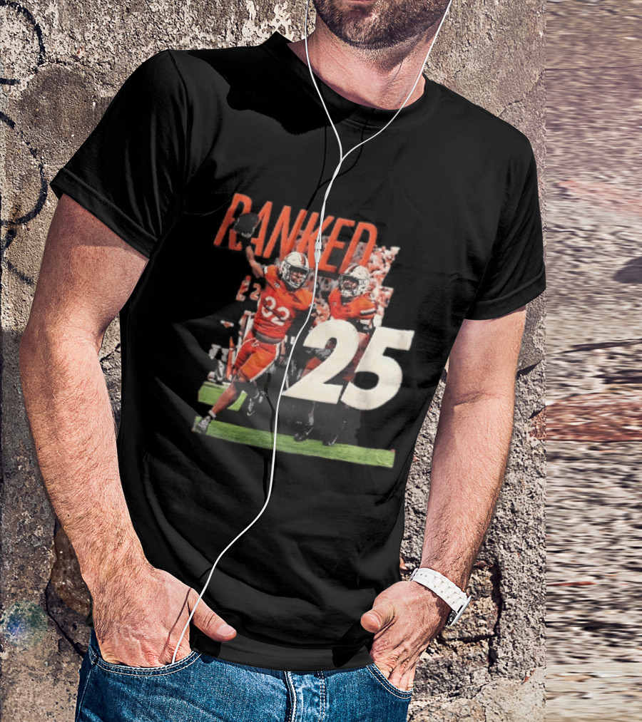 Virginia Cavaliers NCAA College Football Ranked 25 Team Players Celebration T-Shirt
