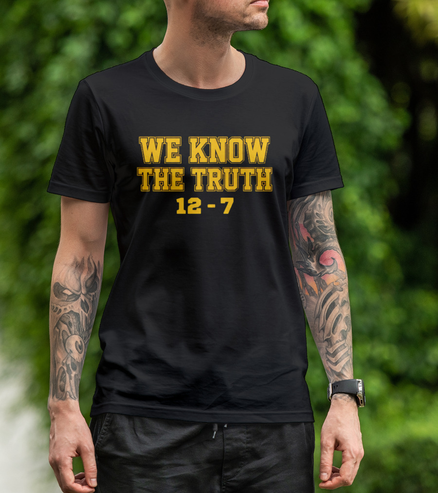 We Know The Truth 12 7 Bold Yellow Sports T-Shirt