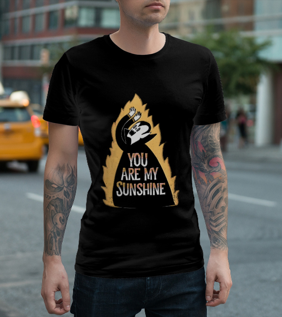 You Are My Sunshine Vampire Flames Distressed T-Shirt