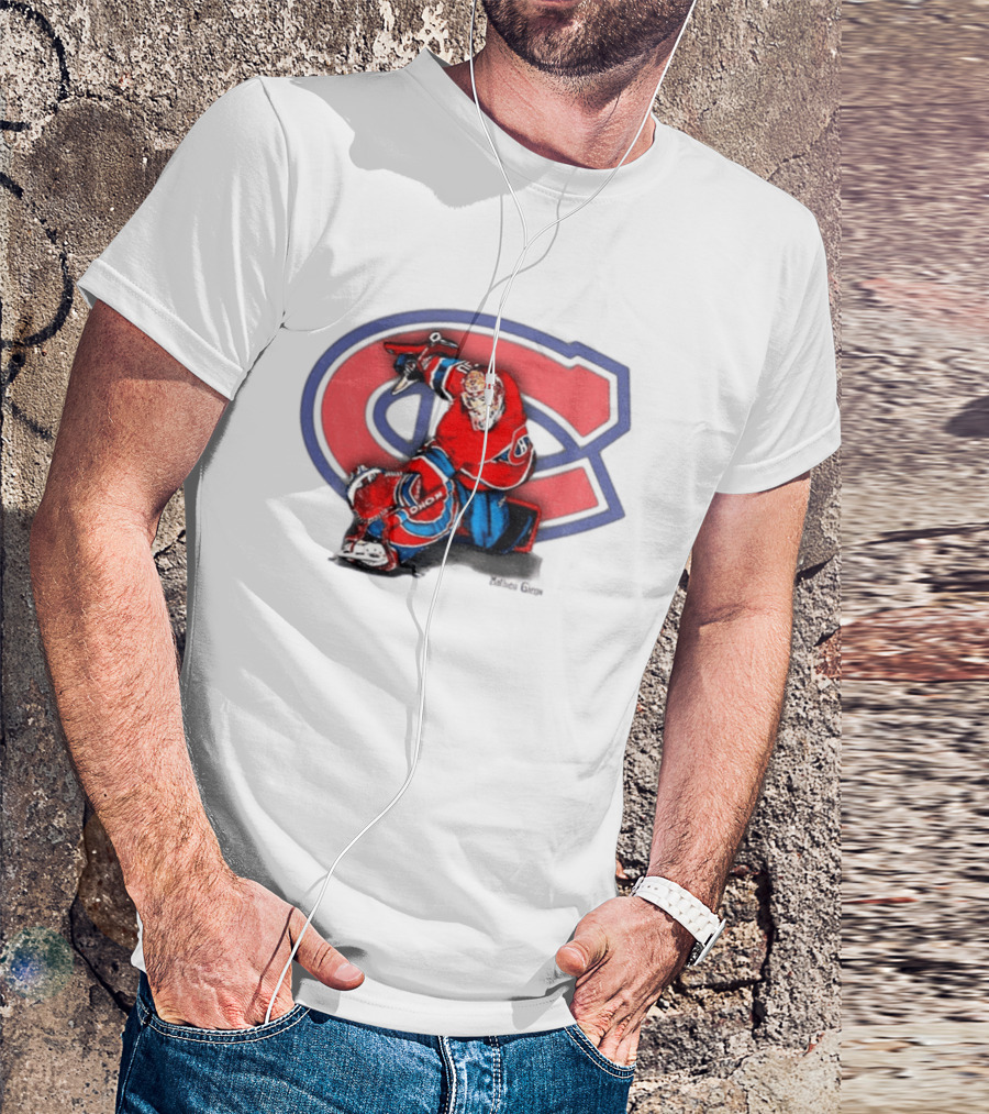 Montreal Canadiens Mathieu Garon NHL Hockey Goalie Player Image T-Shirt