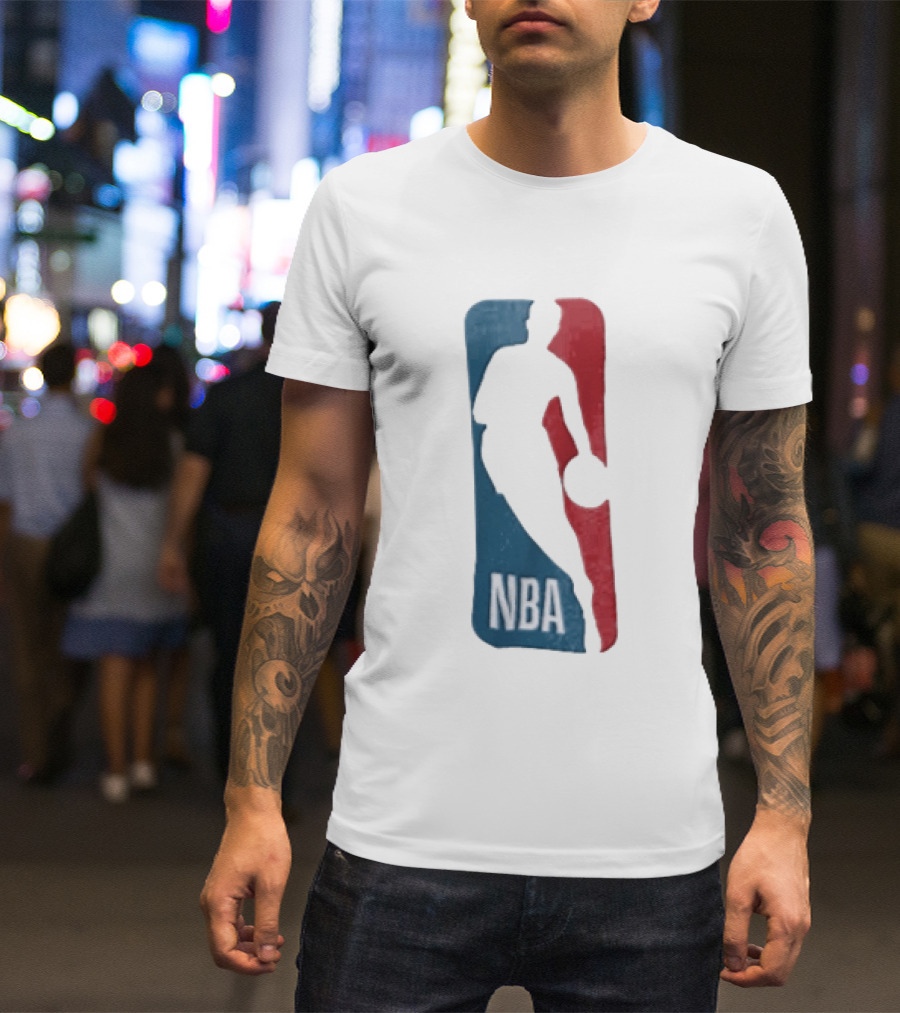 NBA National Basketball Association Blue Red Abstract T-Shirt