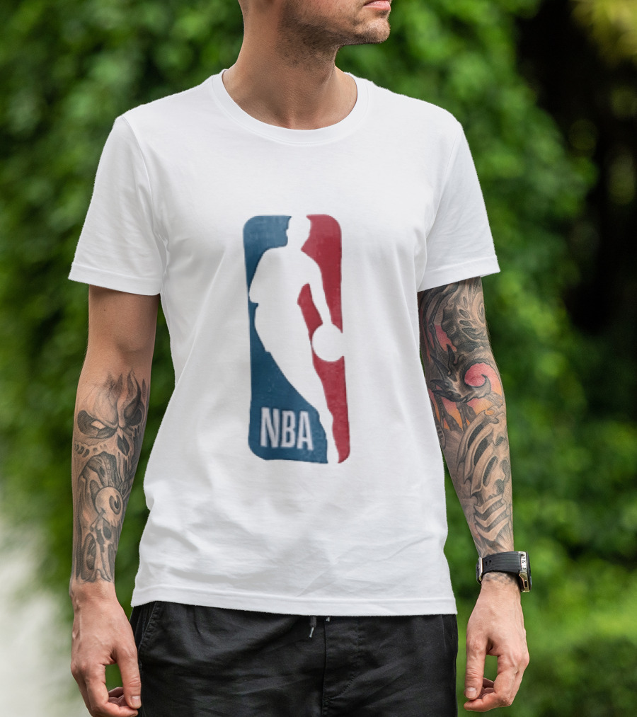 NBA National Basketball Association Blue Red Abstract T-Shirt
