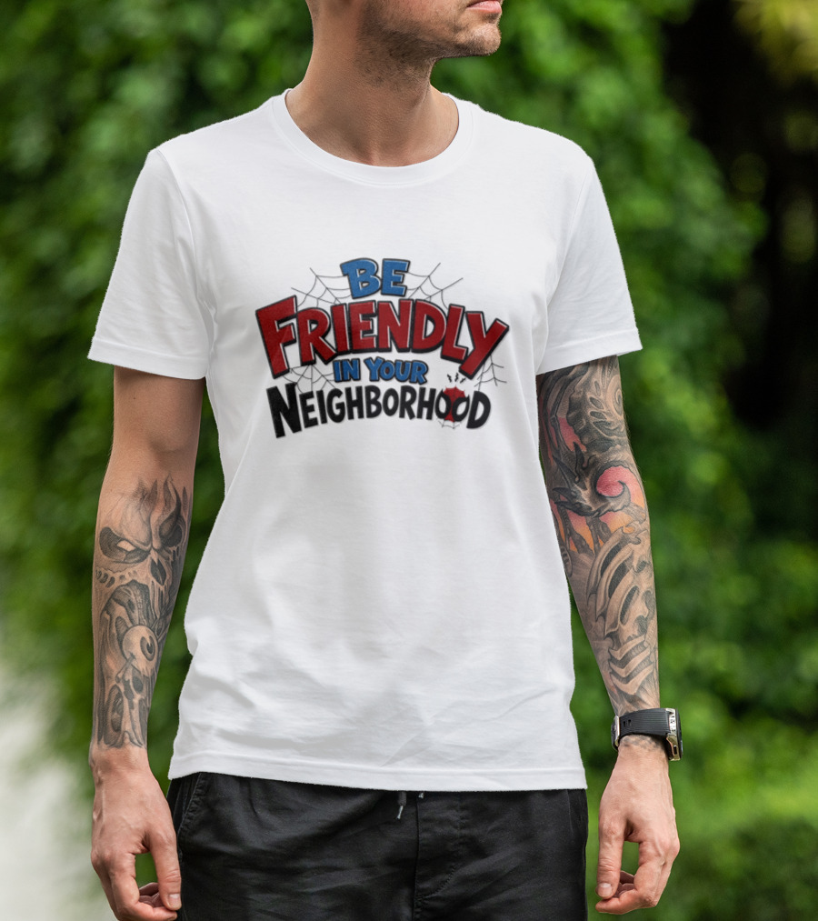 Spider Man Marvel Be Friendly In Your Neighborhood Spidey Webs T-Shirt