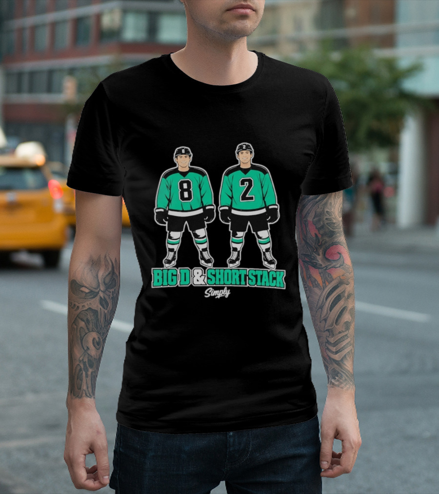 Bryan Woo Big D And Short Stack Hockey Players Number 8 And 2 Simply T-Shirt