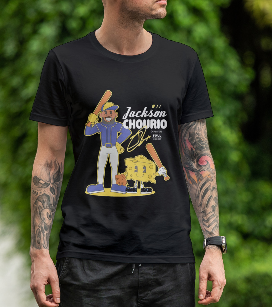 Jackson Chourio Milwaukee Brewers Player Cartoon Cheese T-Shirt