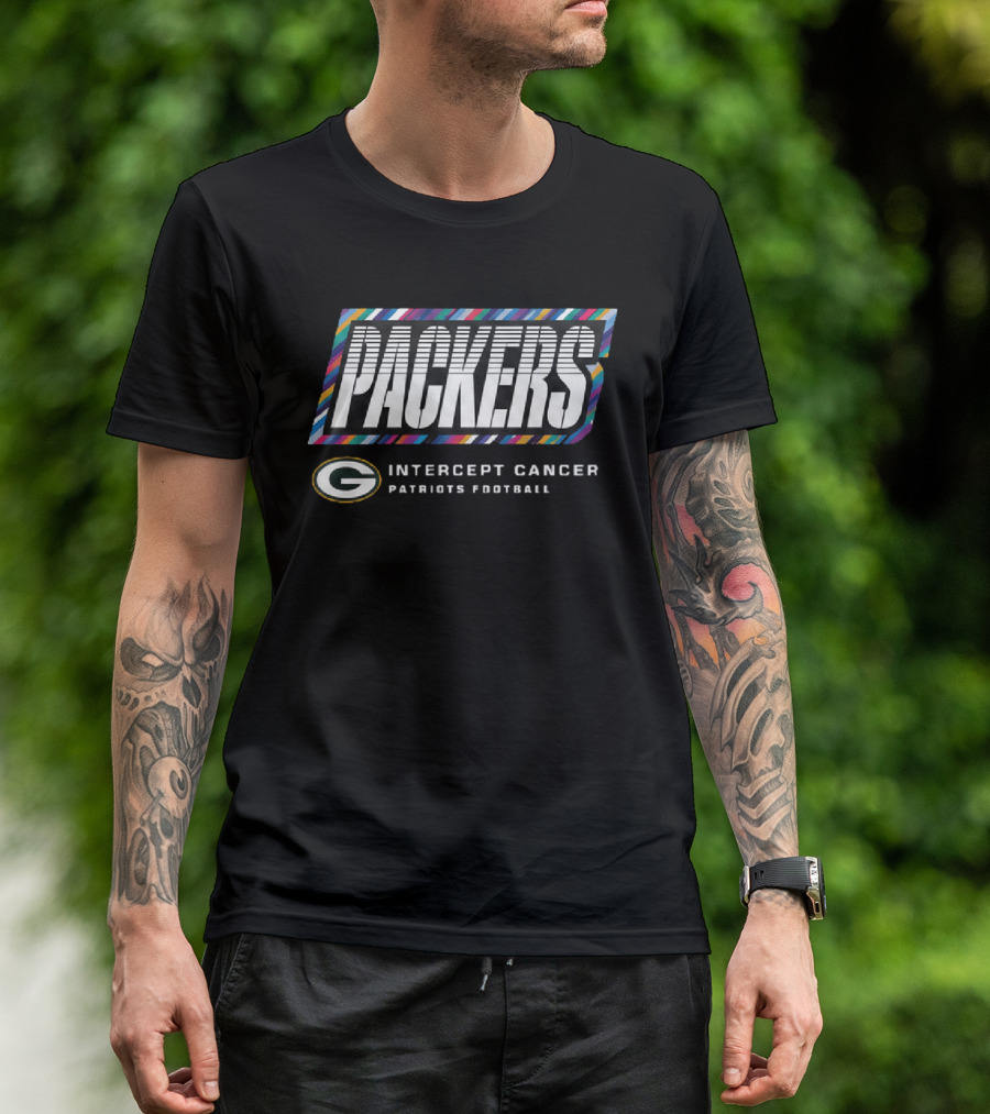 Packers Intercept Cancer Patriots Football Crucial Catch 2026 T-Shirt
