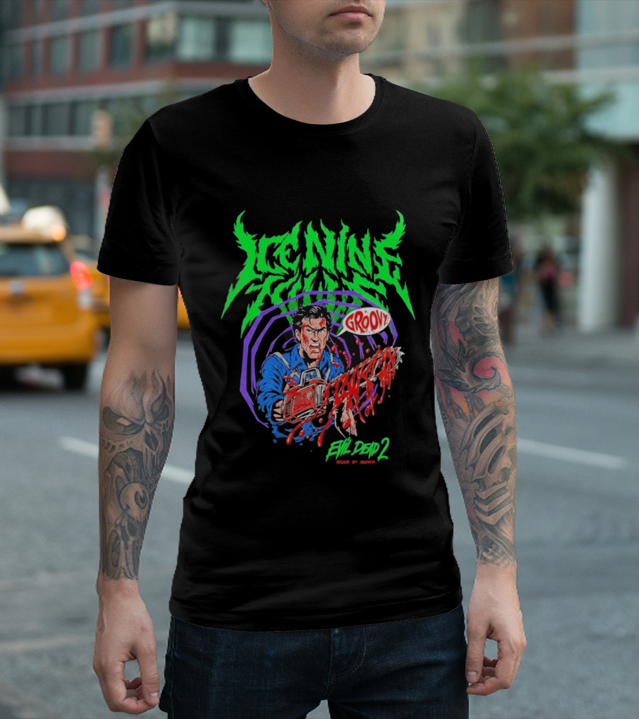 Ice Nine Kills Groovy Evil Dead 2 Blood Guts 2026 T-Shirt