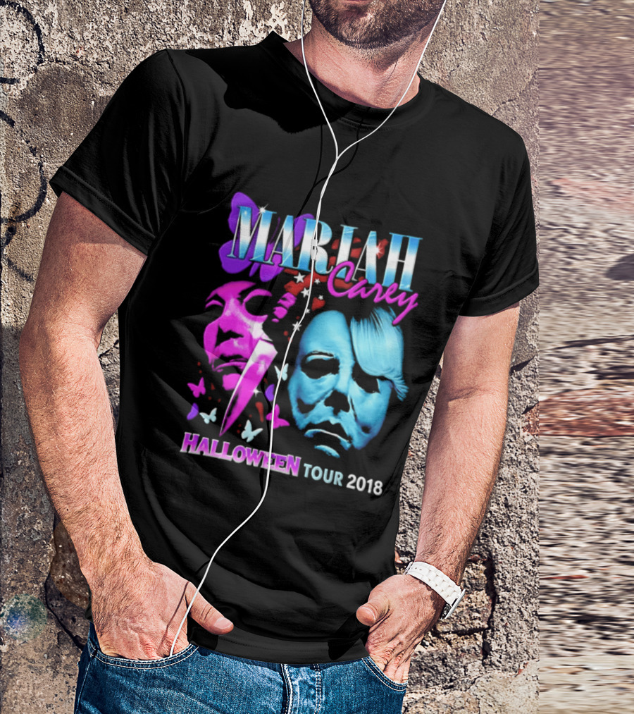 Mariah Carey Halloween Tour 2018 Pop Music Butterfly Mask Knife T-Shirt