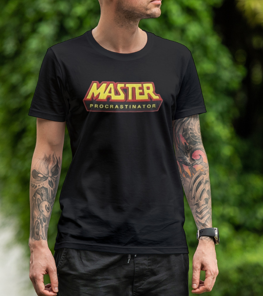 Master Procrastinator Red Yellow Retro Comic T-Shirt