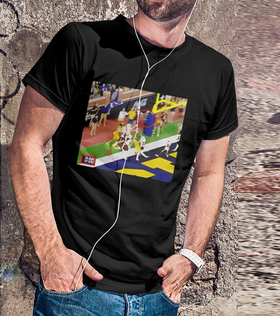 Michigan Vs WSU Match Ending Moment With 0 00 Seconds On T-Shirt